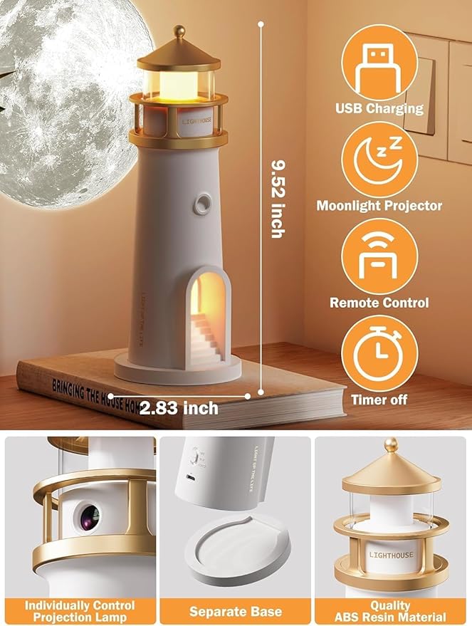 Lighthouse Moon Projection Lamp